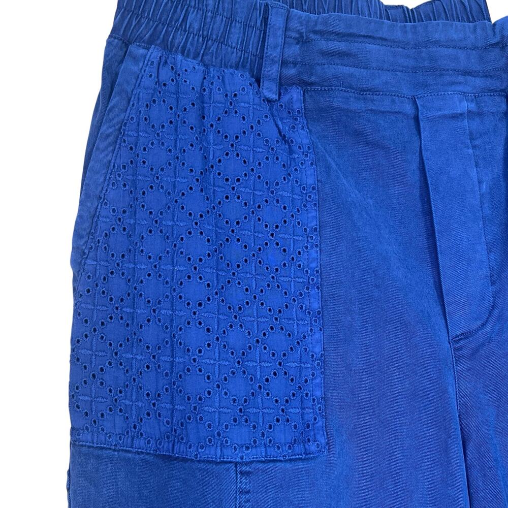 Soft Surroundings “Mira Vista Eyelet Crop Pants” in Patriot Blue Size Small NWT - Picture 5 of 15